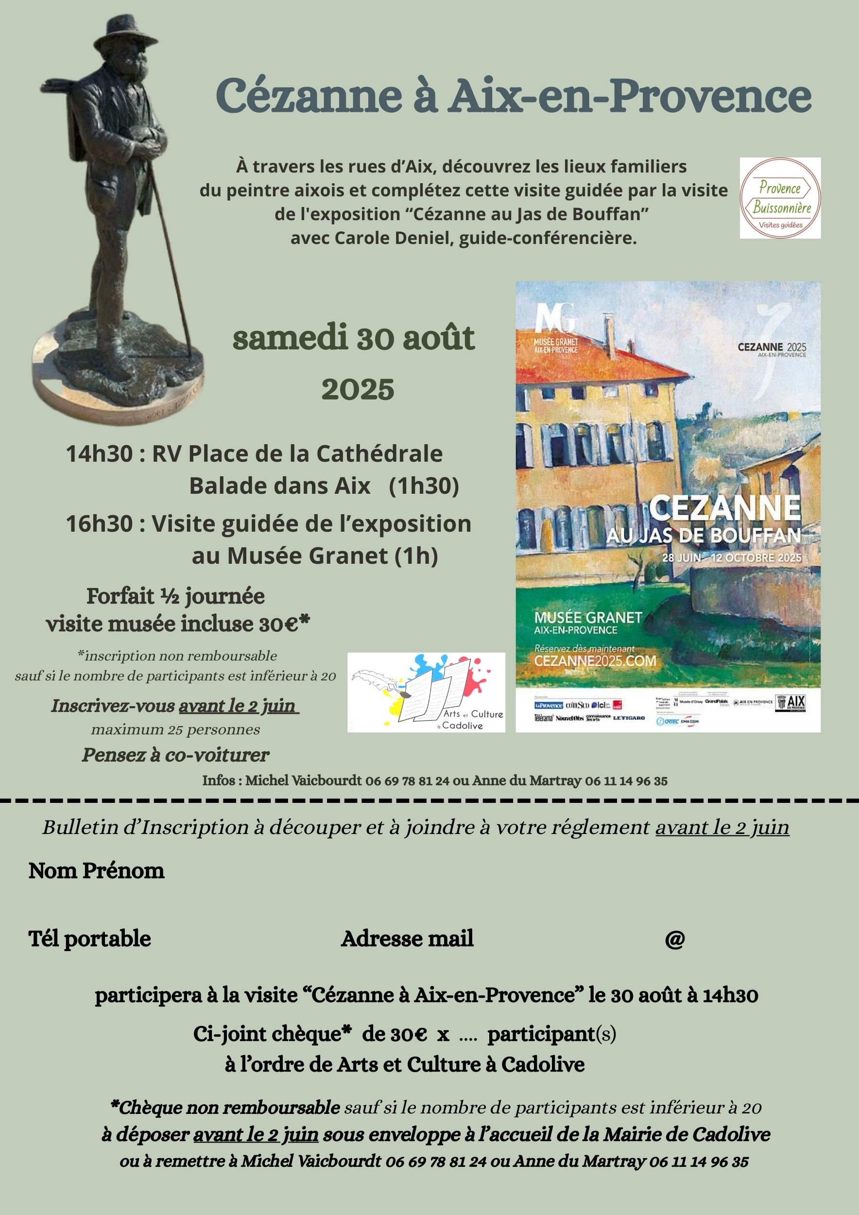 Bulletin inscription visite Aix 30 08 25