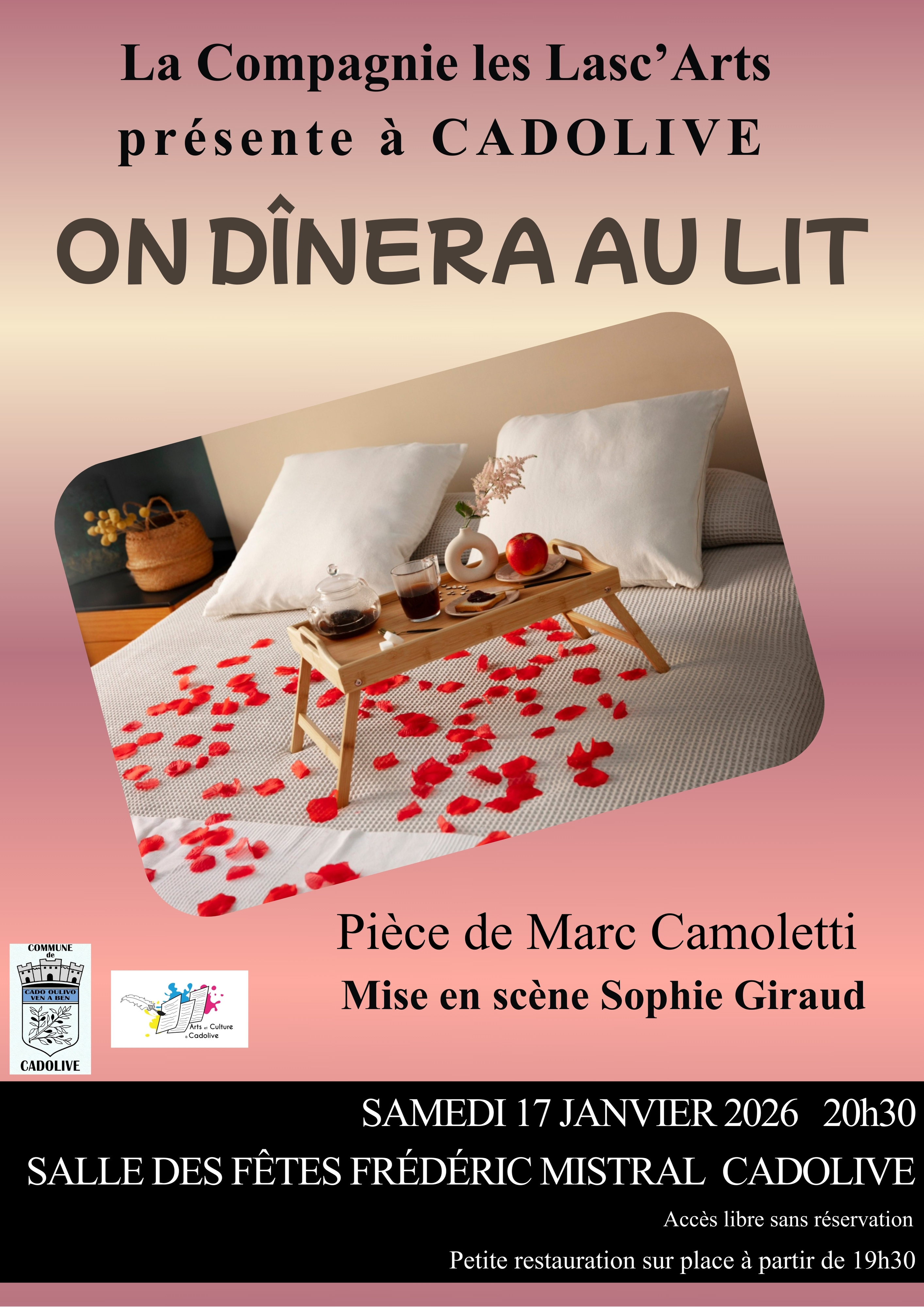 Affiche V3 On dinera au lit Les LascArts